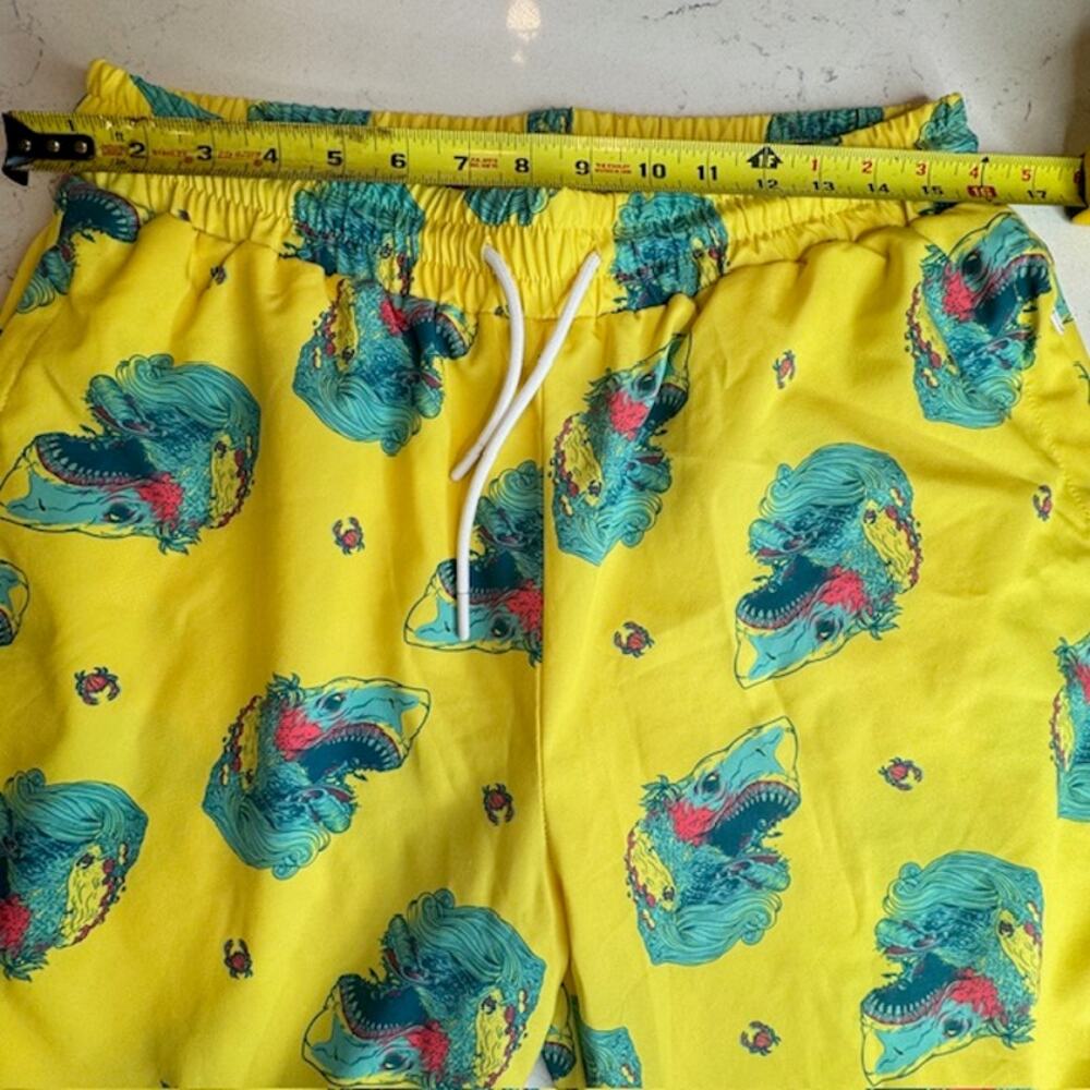 Seventh. Inc Shark Eating Swim Trunks Large Yellow - Picture 8 of 12